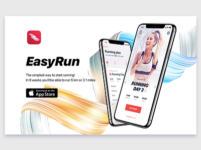 EasyRun app landing page