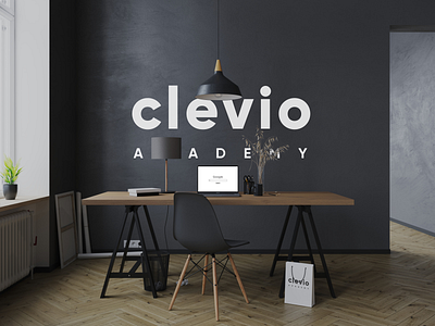 Logotype for clevio.academy branding identity logotype