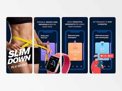 AppStore screens for EasyRun