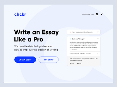 chckr - Write an Essay Like a Pro identity web