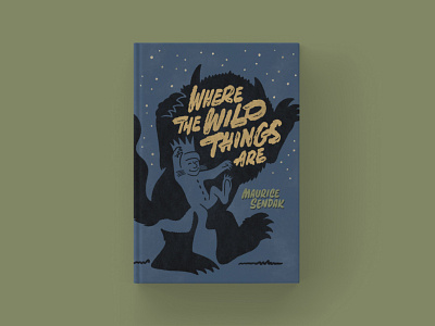 Where the Wild Things Are - Cover Redesign book cover book cover design classic hand lettering illustration ipad pro lettering procreate texture type typography