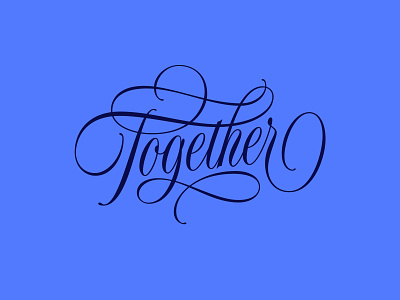 Together adobe illustrator bezier curves flourish hand lettering lettering script lettering together together challenge type typography vector