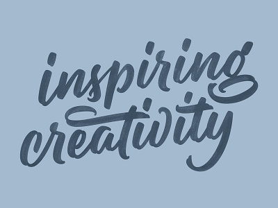 Inspiring Creativity bezier branding brush lettering graphic design hand lettering lettering vector