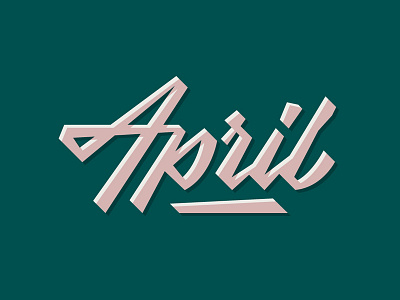 April Script bezier brush lettering graphic design hand lettering lettering vector