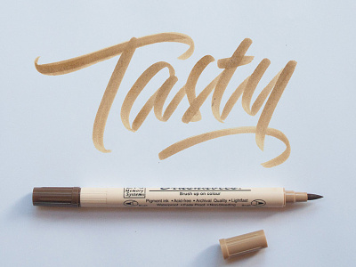 Tasty brush lettering calligraphy hand lettering lettering script