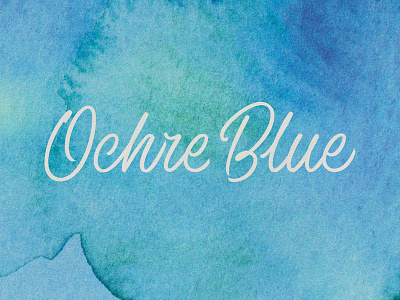 Ochre Blue bezier branding hand lettering lettering logo vector