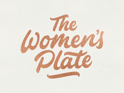 The Women’s Plate bezier branding hand lettering lettering logo vector