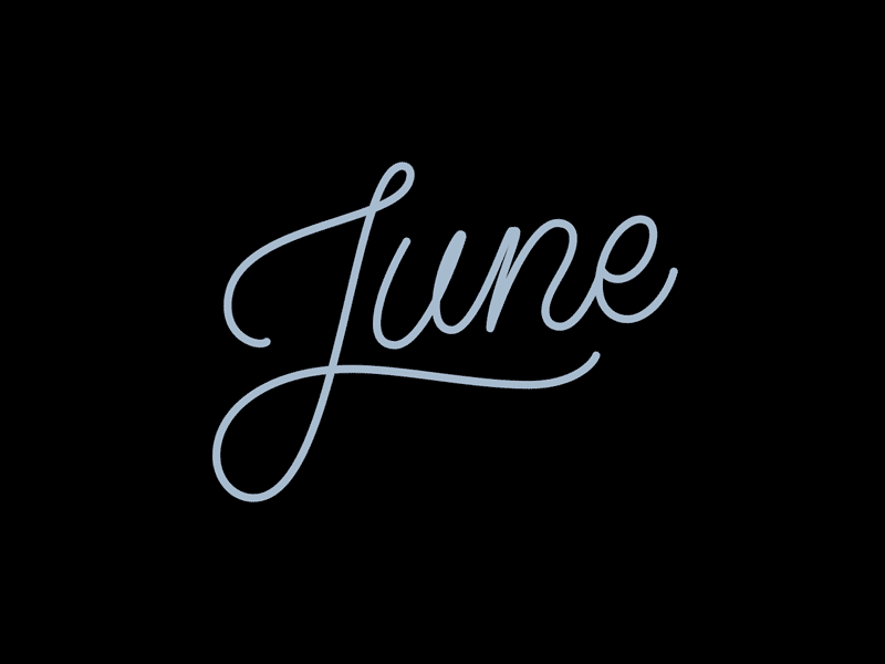 June Animation after effects animation bezier hand lettering lettering vector