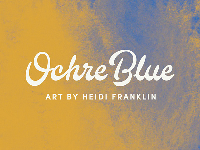 Ochre Blue Logo bezier branding hand lettering lettering logo vector vintage