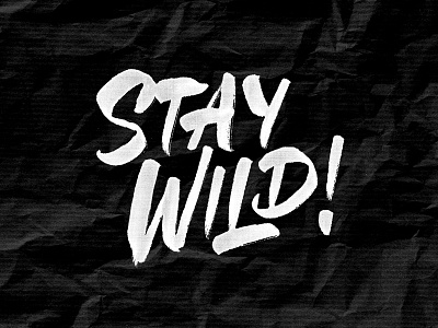 Stay Wild! brush lettering camping hand lettering outdoors sketch