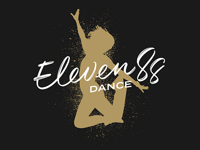 Eleven88 Dance Logo bezier branding brush lettering brush pen calligraphy dance graphic design hand lettering ipad pro lettering logo procreate script vector