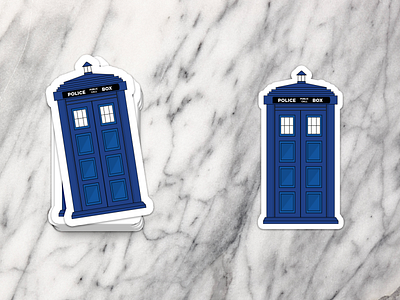 Tardis Sticker blue box design doctor doctor who dribbble firstshot flat illustraion illustration illustrator minimal police police box policebox sticker sticker design stickermule tardis vector