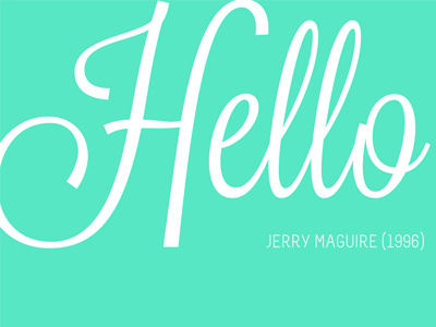 Jerry Maguire Poster flyer font movie poster quote quotes typography