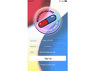 Daily UI 001 Akira sign up page
