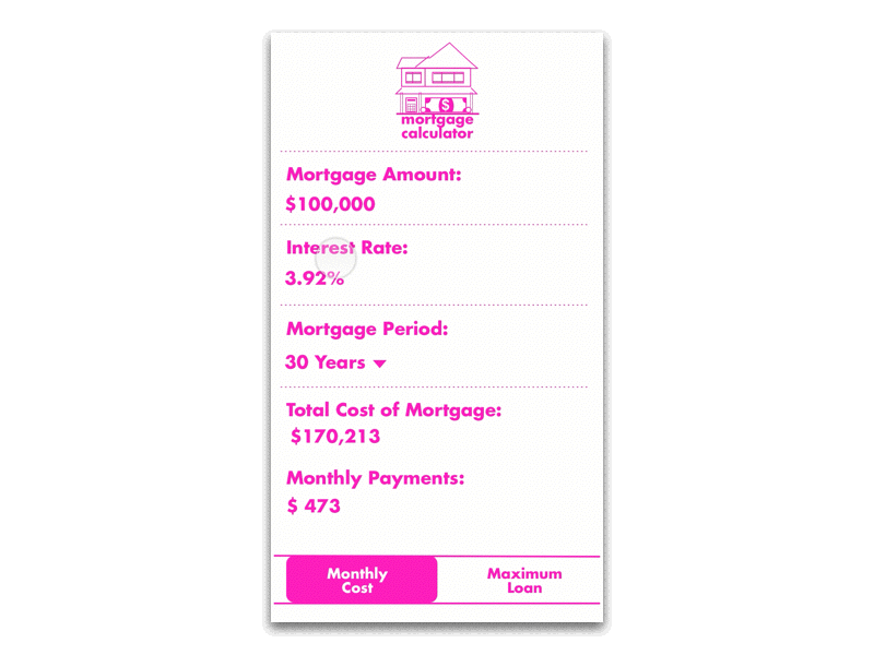 Daily UI 004 Mortgage Calculator