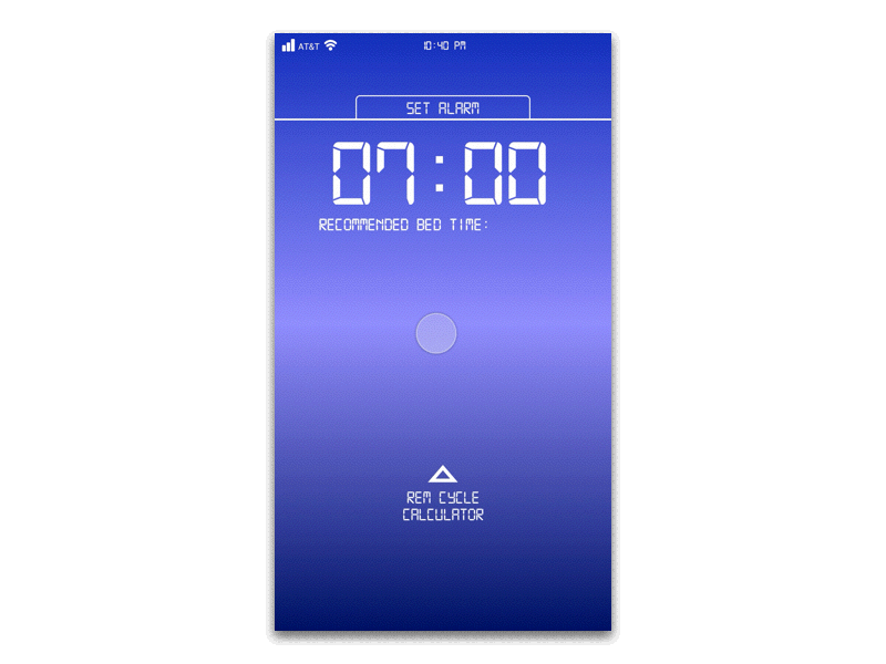 Daily UI 14: REM sleep cycle calculator countdown dailyui rem sleep timer ui