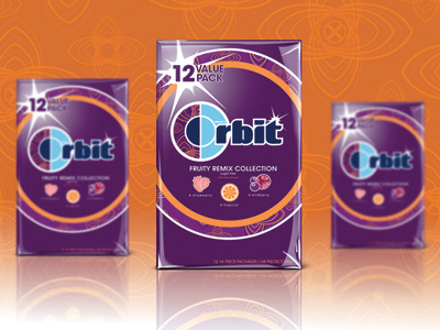 Orbit Packaging Refresh chew dental fruit gum mint orbit packaging teeth variety
