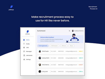 HR Dashboard dashboard design illustration ui