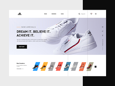 Costa Útil Normal Adidas Homepage by Amey Belsare on Dribbble