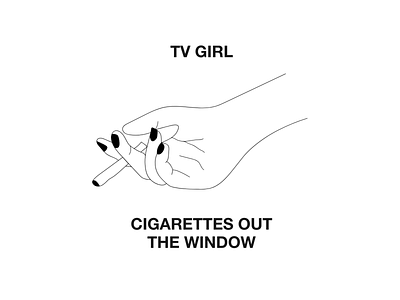 Cigarettes Out The Window art black and white concept design helvetica illustration line art minimal typography vector