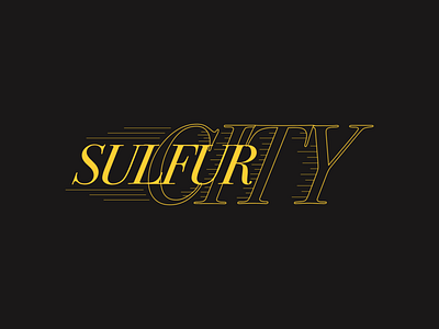 Retro Sulfur City 90s art black bodoni city clothing concept design ontario retro sudbury sulfur typography yellow