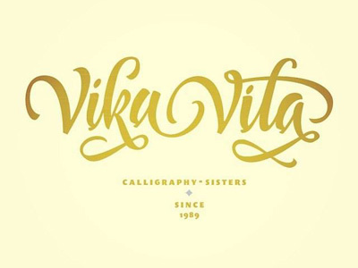 VikaVita. Personal logo calligraphy cyrillic handmade handwriting lettering letters logo