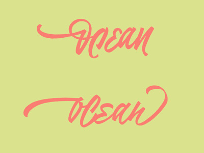 Ocean concept design lettering letters logo logotype vikavita
