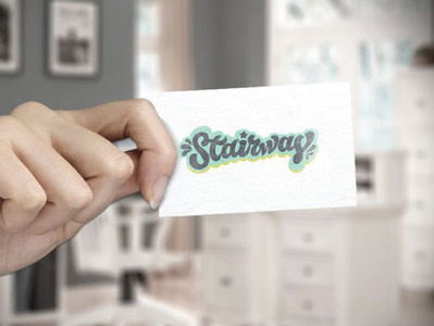 Stair Way_3 draw letters lettering logo