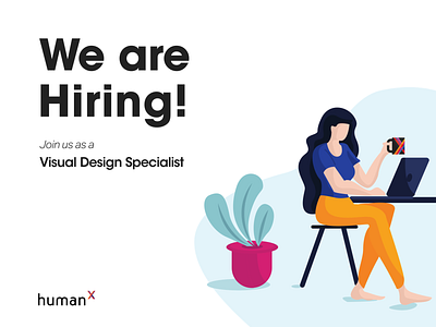 We're hiring! graphicdesign hiring humanx job ui visualdesigner