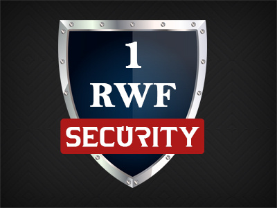 1RWF Security logo logo design security shield