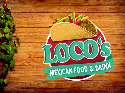 Loco's Mexican food and drink illustration logo logo design restaurant logo