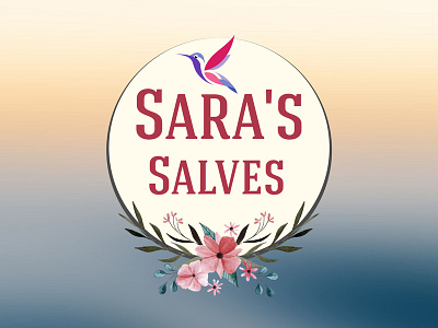 Sara's Salves design humming bird hummingbird illustration logo logo design salves sara