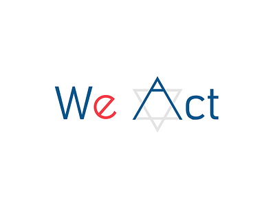 WeAct blue branding clean flat logo logo design minimal minimalist logo nonprofits red ui vector