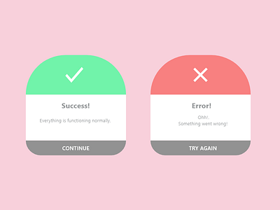 Daily Challenge Day11 - Flash Message 010 dailyui error flasmessage success