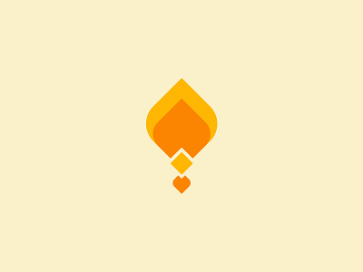 More marks abstract branding design fire geometric icon logo torch