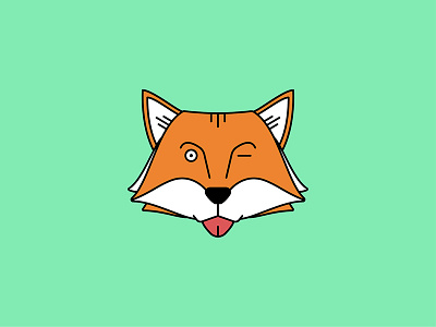 Foxy fox illustration monoline