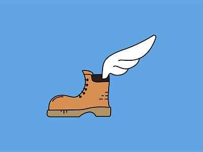 Modern Talaria boot illustration winged