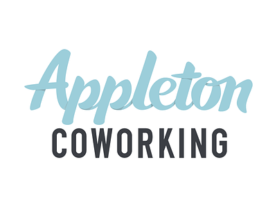 Appleton Coworking Logotype branding brush script identity logotype