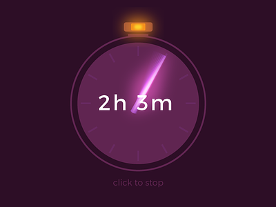 Time Blob Stopwatch clock flat glow open source