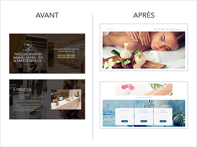 Before / After redesign app art branding clean colors colorscheme design france massage therapy minimal redesign responsive sketch app ui urban ux vector web website young life