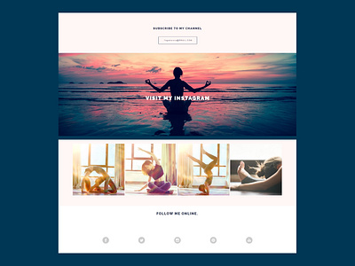 Yoga Web Design app art branding clean colors design homepage instagram landing page minimal poster typography ui urban ux vector web website yoga young life