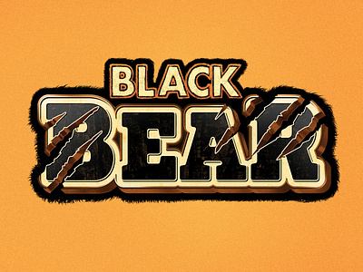 Videogames Black Bear Illustration character design graphic logo typography vector