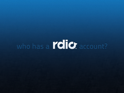 Rdio blue rdio titillium