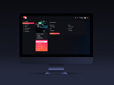 Studio Booking Management System - Online Dashboard app branding dashboard ui product design ui design uidesign uiux ux ux design web