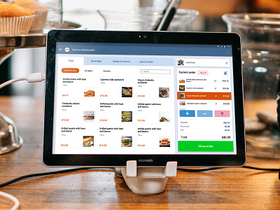UI/UX design for POS system for restaurants