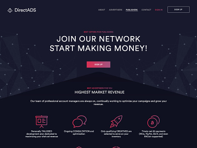 Digital Marketing platform landing page