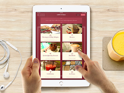 Cafe iPad Menu Design cafe cafe menu coffee design desserts ipad menu restaurant restaurant menu
