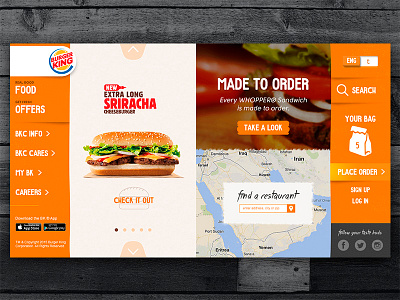 Concept Redesign of Burger King website