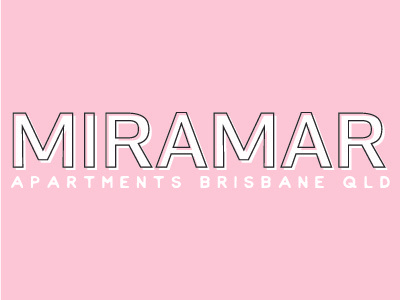 Miramar Logo 1 logo design pastel colours sea view typography