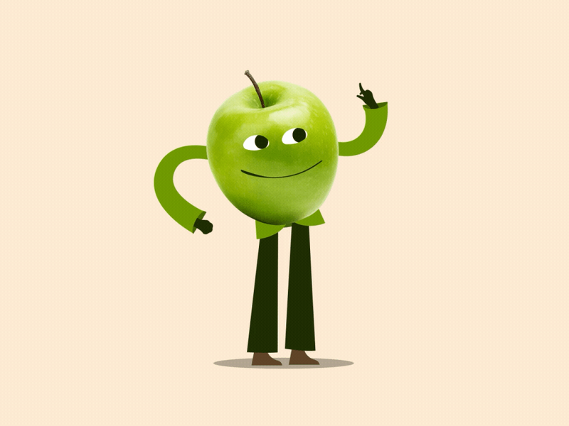 Adam the apple animation apple character illustration motion graphics